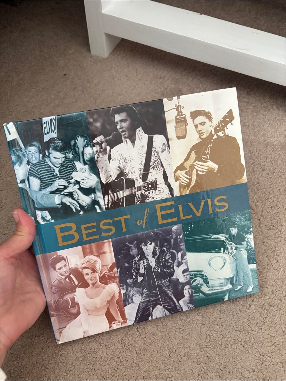 Best of Elvis Hardcover Photo Book - Teal, Gold, Cream, Black